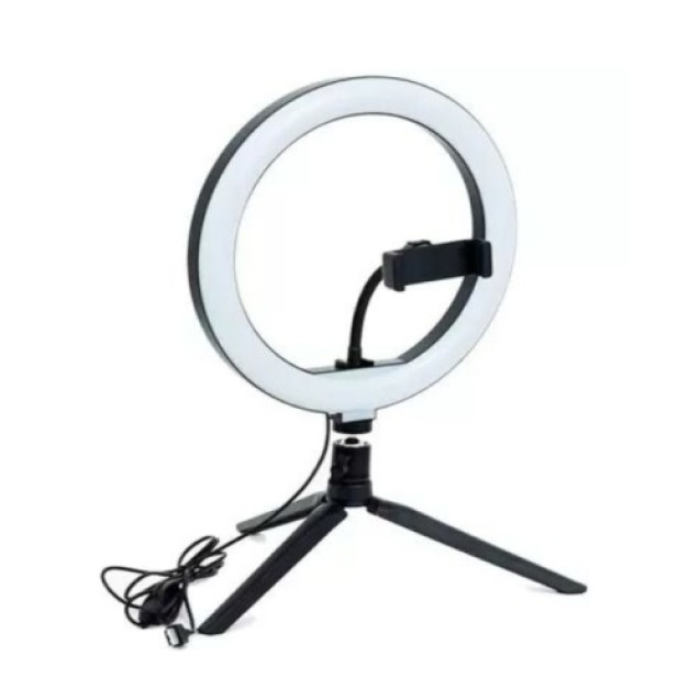 EMBULED ILUMINADOR LED RING LIGHT 25CM SUPORTE