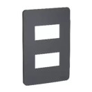 SCHNEIDER ORION PLACA 4X2 2 POSTOS STELLAR BLACK