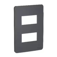 SCHNEIDER ORION PLACA 4X2 2 POSTOS STELLAR BLACK