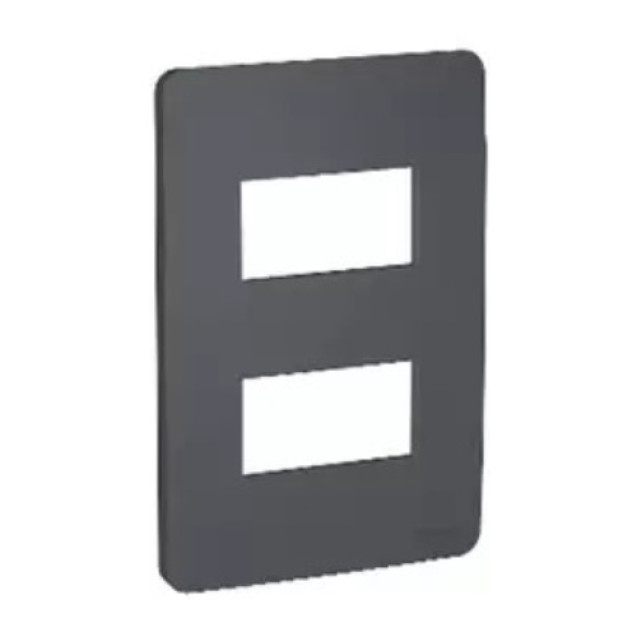 SCHNEIDER ORION PLACA 4X2 2 POSTOS STELLAR BLACK