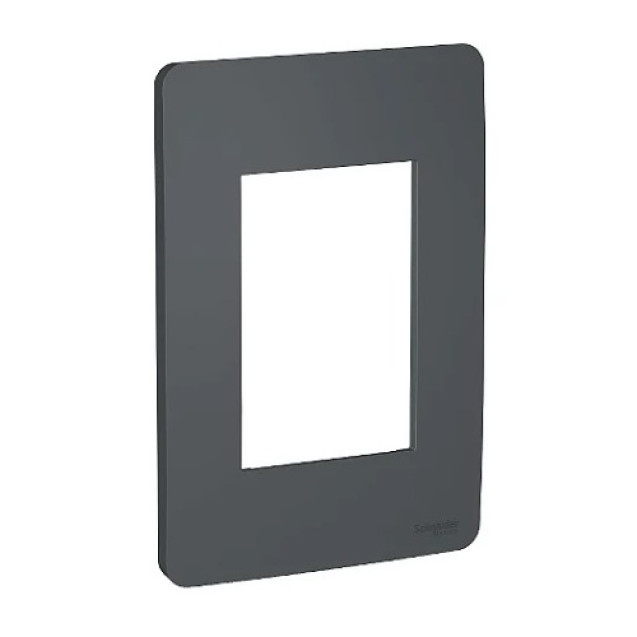 SCHNEIDER ORION PLACA 4X2 3 POSTOS STELLAR BLACK